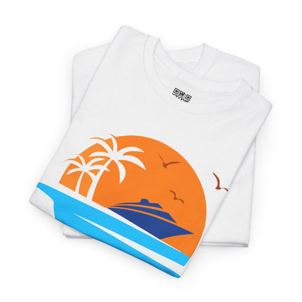 On Cruise Time 100% Heavy Cotton Unisex Tee, Cruise Vibes Tee, Summer Vacation Shirt,  Cruise Time Apparel,