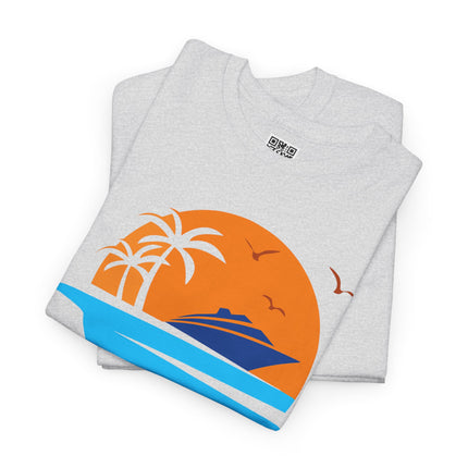 On Cruise Time 100% Heavy Cotton Unisex Tee, Cruise Vibes Tee, Summer Vacation Shirt,  Cruise Time Apparel,