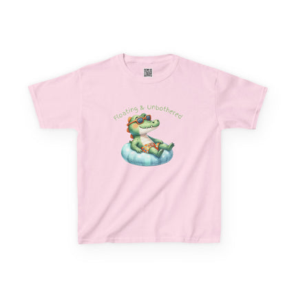 Kids' Floating and Unbothered Tee - Fun Summer Shirt, Relaxing Pool Vibes, Summer Parties, Beach Days, Family Vacations