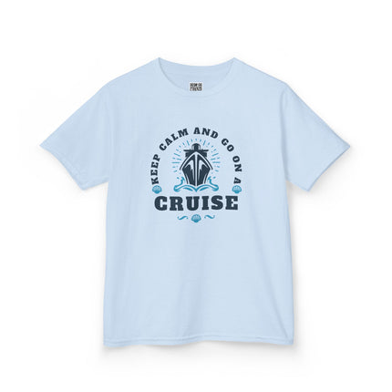 Kids Cruise Adventure Tee, Keep Calm and Go on Cruise Shirt, Kids Vacation Top, Nautical Theme Kids Tee, Summer Travel Apparel