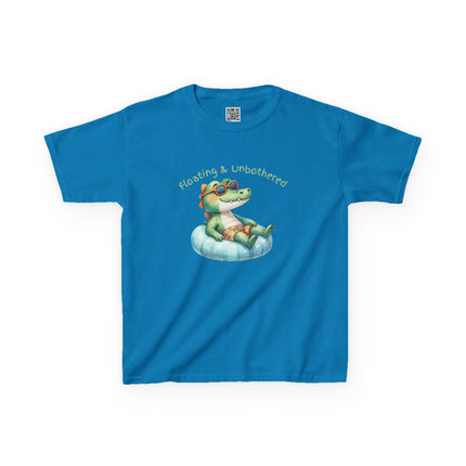 Kids' Floating and Unbothered Tee - Fun Summer Shirt, Relaxing Pool Vibes, Summer Parties, Beach Days, Family Vacations
