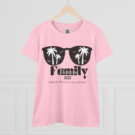 Family Vacation 2025 Women's Tee, Fun Family Reunion T-Shirt, Summer Memories, Holiday Gift, Beach Vibes Clothing