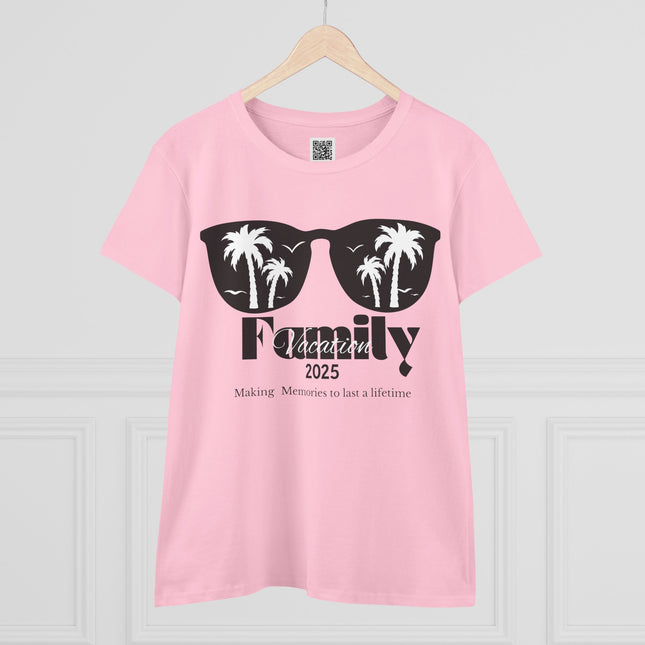 Family Vacation 2025 Women's Tee, Fun Family Reunion T-Shirt, Summer Memories, Holiday Gift, Beach Vibes Clothing