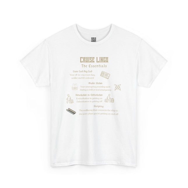 Cruise Essentials Unisex Heavy Cotton Tee, Vacation Shirt, Travel Gift, Graphic Tee, Relaxed Fit T-Shirt, Cruise Shirt