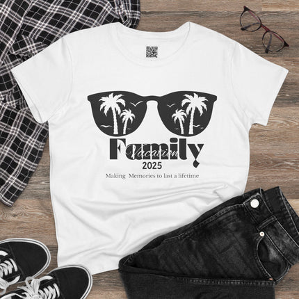 Family Vacation 2025 Women's Tee, Fun Family Reunion T-Shirt, Summer Memories, Holiday Gift, Beach Vibes Clothing