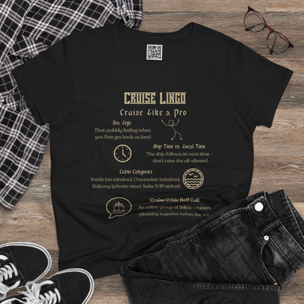 Cruise Lingo Cruise Like a Pro 100% Pre-Shrunk Cotton Tee - Cruise Gift, Travel Shirt, Vacation Apparel, Cruise Lover Top, Nautical T-Shirt