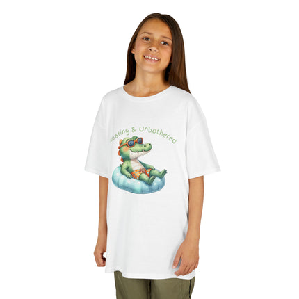 Kids' Floating and Unbothered Tee - Fun Summer Shirt, Relaxing Pool Vibes, Summer Parties, Beach Days, Family Vacations