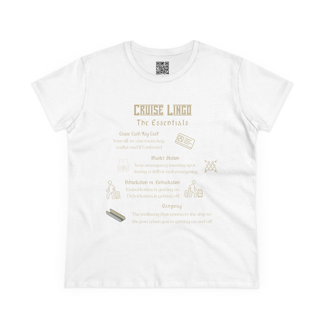 Women's Cruise Essentials 100% Cotton Tee, Vacation Shirt, Travel Gift, Graphic Tee, Relaxed Fit T-Shirt, Cruise Shirt