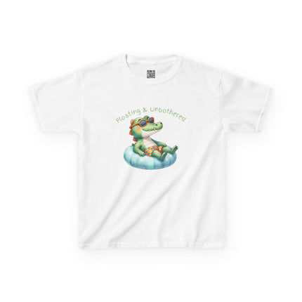 Kids' Floating and Unbothered Tee - Fun Summer Shirt, Relaxing Pool Vibes, Summer Parties, Beach Days, Family Vacations