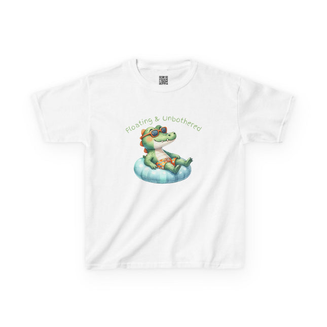 Kids' Floating and Unbothered Tee - Fun Summer Shirt, Relaxing Pool Vibes, Summer Parties, Beach Days, Family Vacations