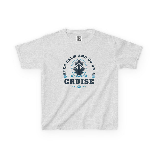 Kids Cruise Adventure Tee, Keep Calm and Go on Cruise Shirt, Kids Vacation Top, Nautical Theme Kids Tee, Summer Travel Apparel