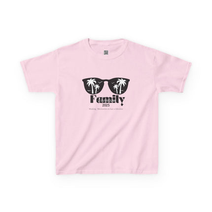 Kids Family Vacation Tee — "Family 2026" Sunglasses Design