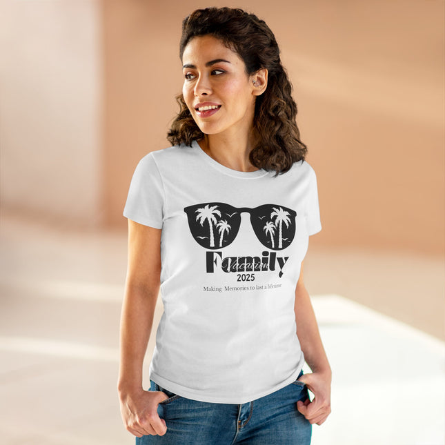 Family Vacation 2025 Women's Tee, Fun Family Reunion T-Shirt, Summer Memories, Holiday Gift, Beach Vibes Clothing