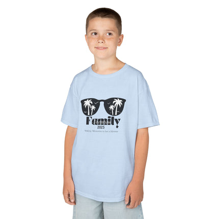 Kids Family Vacation Tee — "Family 2026" Sunglasses Design