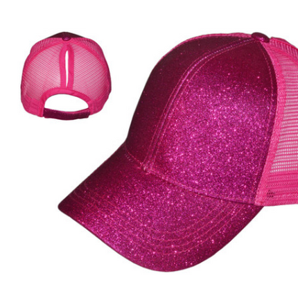 Glitter Ponytail Cap