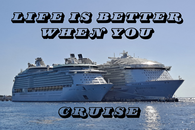 Life is Better When You Cruise 4x6 Picture magnet