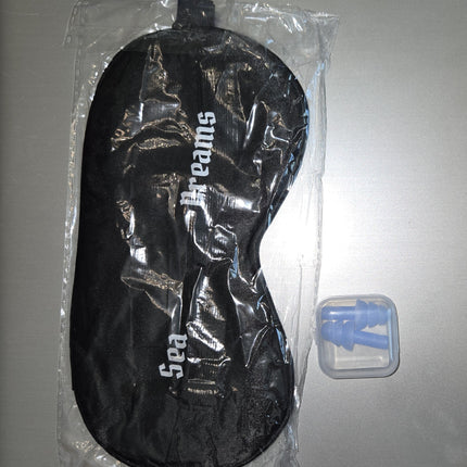Sleep Mask and Earplugs in packaging