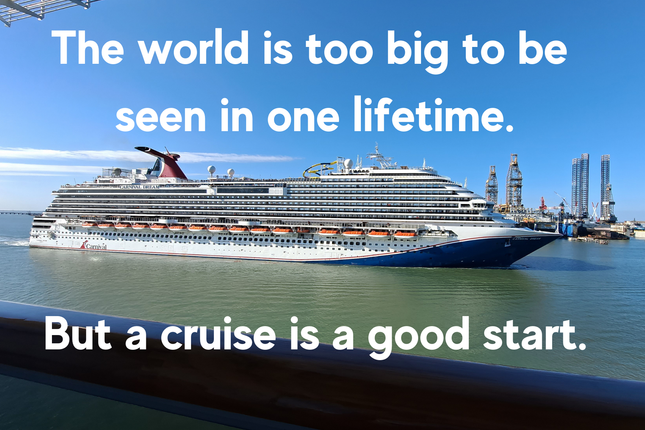 The World is too big to be seen in One Lifetime 4x6 Picture magnet