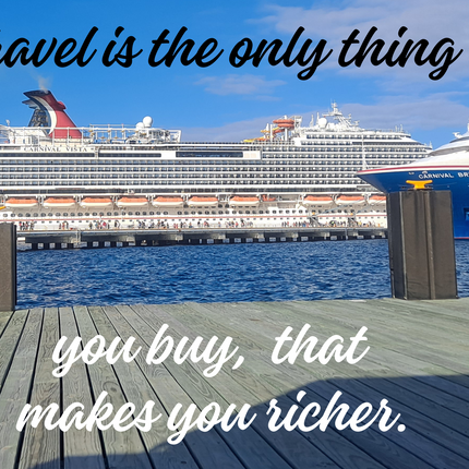 Travel is the only thing you buy, that makes you richer 4x6 Picture magnet