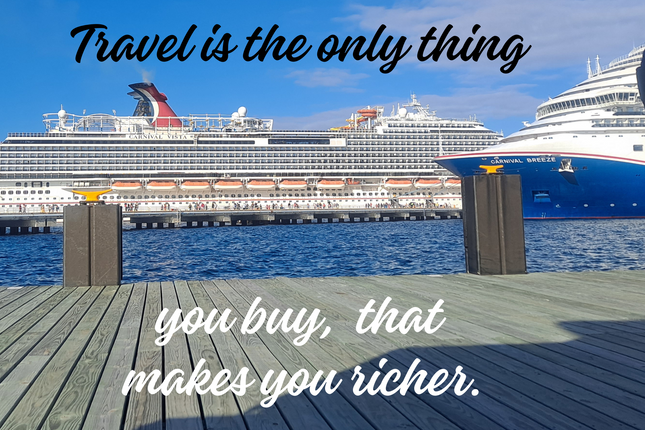 Travel is the only thing you buy, that makes you richer 4x6 Picture magnet